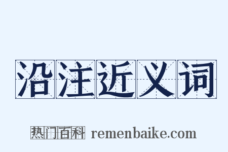 沿注近义词是什么意思的图片